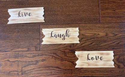 Plaque Set – Set of 3  7" x 3" ea.  $10